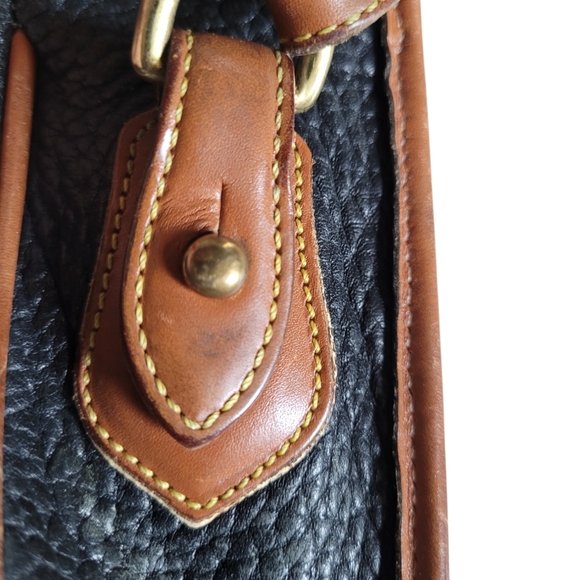 Vintage Dooney & Bourke Black AWL Square Carrier Messenger/Crossbody Bag - Picture 9 of 16